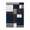 World Rug Gallery Contemporary Modern Boxes Design Soft Area Rug 5'3'' x 7'3'' Navy 106NAVY5X7 - alternate 2
